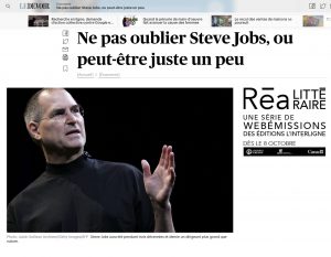 Article du journal Le Devoir sur Steve Jobs et Apple