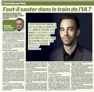 Article sur l'intelligence artificielle dans le Journal de Montréal